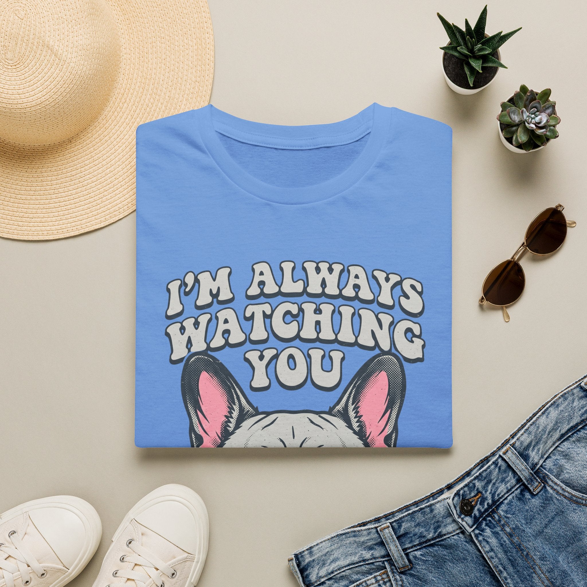 I'm Always Watching You Retro Frenchie T-Shirt