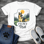 I'd Pet That dog graphic tee, funny dog shirts vibe