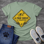 Funny 4 paw drive all terrain rated dog shirt for outdoor loving pet parents