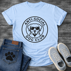 Anti-Social Dog Club funny dog with sunglasses badge T-Shirt
