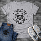 Anti-Social Dog Club funny dog with sunglasses badge T-Shirt
