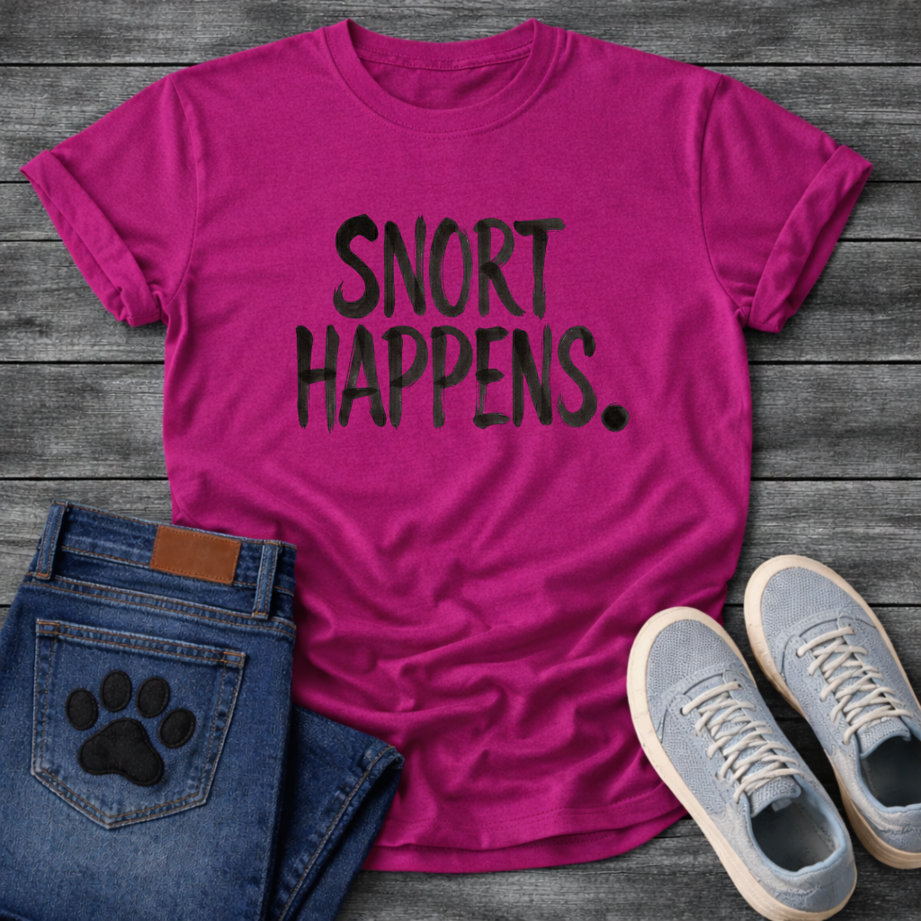 Snort Happens funny French Bulldog t-shirt white pet lover apparel