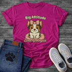 Big attitude zero apologies funny sassy Yorkie dog shirt for pet parents
