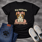 Big attitude zero apologies funny sassy Yorkie dog shirt for pet parents
