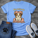 Big attitude zero apologies funny sassy Yorkie dog shirt for pet parents
