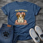 Big attitude zero apologies funny sassy Yorkie dog shirt for pet parents
