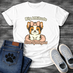Big attitude zero apologies funny sassy Yorkie dog shirt for pet parents
