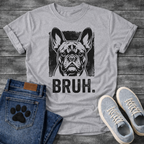 Bruh bold French Bulldog halftone portrait graphic funny dog shirt pet lover apparel