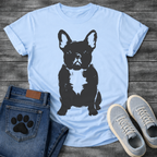 Frenchie Brush Ink Portrait T-Shirt