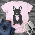 Frenchie Brush Ink Portrait T-Shirt