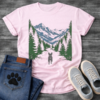 French Bulldog colorful mountain forest adventure graphic dog shirt tee
