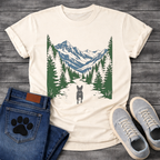 French Bulldog colorful mountain forest adventure graphic dog shirt tee