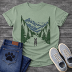 French Bulldog colorful mountain forest adventure graphic dog shirt tee