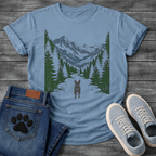 French Bulldog colorful mountain forest adventure graphic dog shirt tee