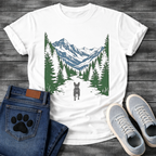 French Bulldog colorful mountain forest adventure graphic dog shirt tee