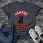 Beware Tiny Snoring Dictator French Bulldog vintage sign t-shirt military green funny dog shirt