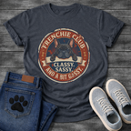 Frenchie Club Classy Sassy Bit Gassy vintage badge t-shirt funny French Bulldog shirt