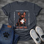 It Was Me bold grunge French Bulldog graphic t-shirt sport grey red black funny dog shirt