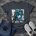It Was Me blue brush frame French Bulldog graphic t-shirt funny dog shirt pet lover apparel