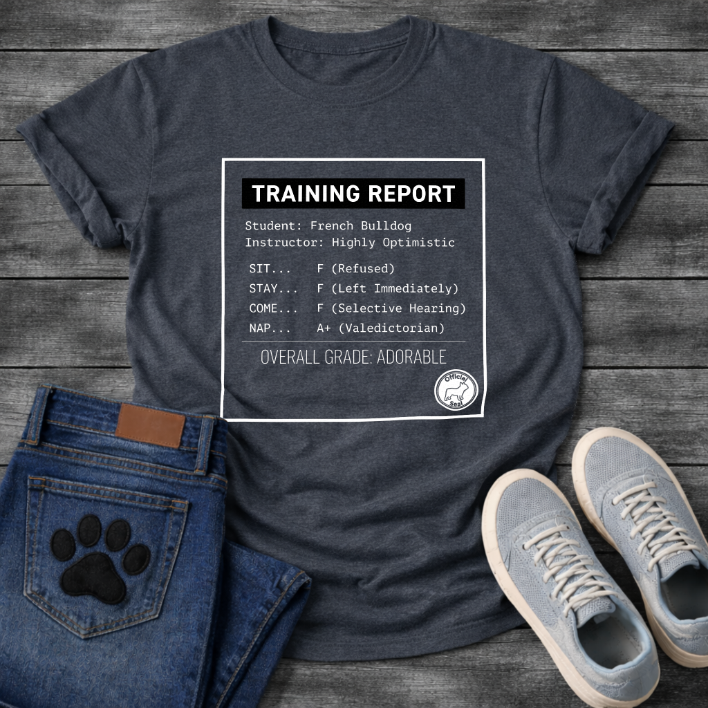 Frenchie Training Report T-Shirt