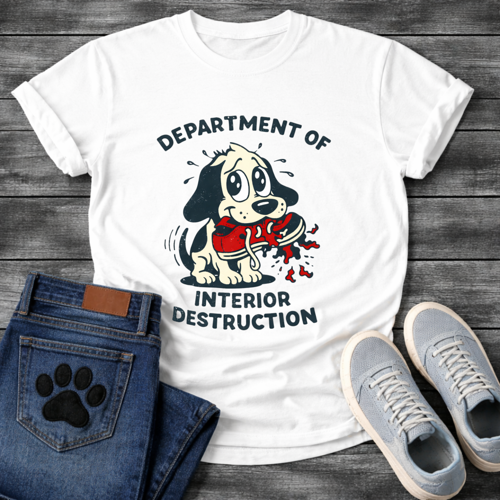 Department of Interior Destruction funny dog chaos shirt for pet owners