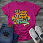 Dog dad fuel retro shirt with coffee design for caffeine loving dog fathers
