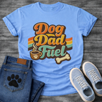 Dog dad fuel retro shirt with coffee design for caffeine loving dog fathers
