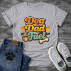 Dog dad fuel retro shirt with coffee design for caffeine loving dog fathers

