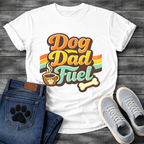 Dog dad fuel retro shirt with coffee design for caffeine loving dog fathers
