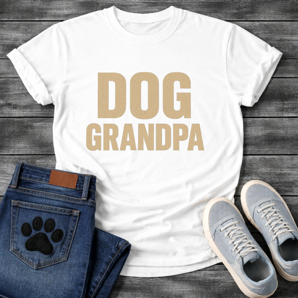 Dog grandpa shirt with bold lettering for proud dog grandfathers