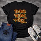 Dog Mom Fuel retro groovy funny dog parent coffee shirt
