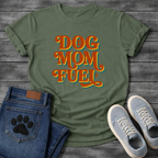 Dog Mom Fuel retro groovy funny dog parent coffee shirt