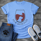 Dog Mom Fuel Wine funny dog parent wine glass shirt