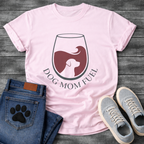 Dog Mom Fuel Wine funny dog parent wine glass shirt