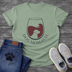 Dog Mom Fuel Wine funny dog parent wine glass shirt