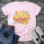 Dog Mom University retro groovy floral funny dog parent shirt