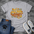 Dog Mom University retro groovy floral funny dog parent shirt