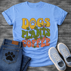 Funny dog mom shirt with dogs plants coffee design for pet lovers
