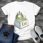 ESC Key Campground Guy funny camping shirt for dog owners and outdoor lovers