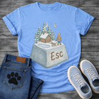 ESC Key Winter Cabin dog walking funny outdoor shirt for pet owners