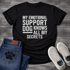 Emotional support dog funny dog shirts, pet lover apparel tee