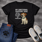 Emotional support dog funny dog shirts, pet lover apparel tee