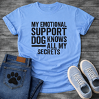 Emotional support dog funny dog shirts, pet lover apparel tee