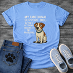 Emotional support dog funny dog shirts, pet lover apparel tee