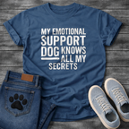 Emotional support dog funny dog shirts, pet lover apparel tee