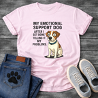 Emotional support dog funny dog shirts, pet lover apparel tee