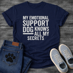 Emotional support dog funny dog shirts, pet lover apparel tee