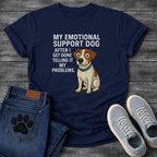 Emotional support dog funny dog shirts, pet lover apparel tee
