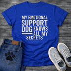 Emotional support dog funny dog shirts, pet lover apparel tee