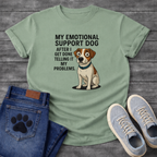 Emotional support dog funny dog shirts, pet lover apparel tee